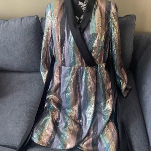 SEQUIN BLAZER MINI DRESS'